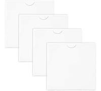 Pack of 4 x Self-Adhesive Car Permit and Ticket Holders, Clear Windscreen Card Holders for Parking Permits, Notes, and Tickets - Ideal for Cars, Vans, and Caravans (105x105mm)