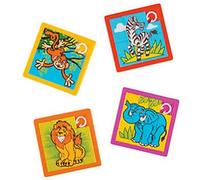 Pack of 4 - Zoo Animal Slide Puzzles - Jungle