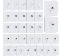 Pack of 40 Adhesive Screws, No Drilling, Picture Hooks, Self-Adhesive, Transparent Adhesive Nail Picture Hanging, No Drilling, Picture Hangers for Gluing, Adhesive Nails Wall for Picture Frames