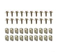 Pack of 40 Body Screws M6 x 20 mm with U-Nuts Clips for Engine Floor Sheet for Splash Guard Galvanised Steel Compatible with Nissan for Infiniti for Honda for Ford for Dodge for Lexus for