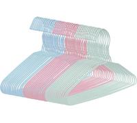 Pack Of 40 Bright Mixed Multi-Colour Galvanised Coat Clothes Hangers - Heavy Duty Strong Wire Hanger For Blouse Dress Shirt Jacket