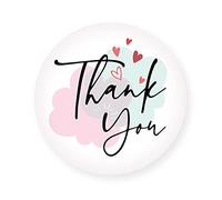 Pack of 40 Heart Thank You Sticker (30 mm) Vinyl Labels Packwith® #P3704
