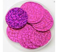 Pack of 40 Large Round Flat Hologram Laser Sequins 30mm Multicolor for DIY Sewing Craft(Laser)