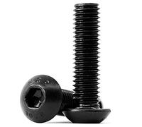 (Pack of 40) M6 x 40 mm Panhead Screws with Hex Socket 10.9 Degree Carbon Steel Hex Socket Screws Full Thread Black