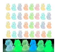 Pack of 40 Mini Unicorn Figures, Luminous Small Unicorn Figures Made of Resin, Mini Resin Figures for Garden, Aquarium, Dollhouse, DIY Crafts, Home Decoration, Miniature Statues Glow in the Dark