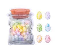 Pack of 40 small colored foam eggs with speckled egg decorations for festival party decorations and creative craft projects