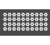 Pack of 40 Vinyl Flowers Decal Stickers Car Bike Sccoter (White, Large)