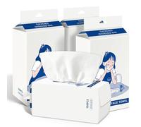 Pack of 400 Disposable Wash Cloths, Disposable Cotton Cosmetic Tissues, Ultra Soft Disposable Washcloths for Sensitive Skin, Baby Wipes, Skin Care, Makeup Removal, Cleaning