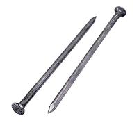 (Pack of 400 pcs) Steel 2.0 x 50 mm Construction Nails, Flat Round Head, Multi-Purpose Common Bright Wire Nails, Woodwork (400, 2.0 x 50 mm)