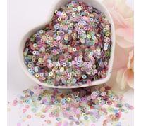 Pack of 4000 Colourful Sequins, Sewing Sequins, Round Glitter Decoration for Clothing, Handmade, DIY Crafts, Jewellery, Costumes, Fabric, Crafts, Sewing Accessories, Craft Supplies, Fashion