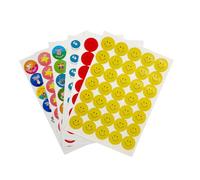 Pack of 420 Motivational Assorted Merit Award Face 24mm Self-Adhesive Labels