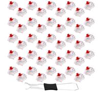 Pack of 45 Transparent Red Axis Switches with Puller, 3-Pin Linear Dustproof Keyboard Switches for Mechanical Keyboard, Suitable for Gaming Keyboard and PC Accessories, Reliable and Durable
