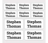 Pack of 46 Stick on Name Labels for Clothes Kids No Iron Name Tags Stickers School Name Labels for Clothes Personalised Name Stickers for Clothes Papa Prints