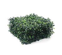 Pack of 48 Artificial Boxwood Hedges, 25 x 25 cm, Artificial Boxwood Panels, Topiary, Hedge Plant, Privacy Screen, UV Protected, Suitable for Outdoor Indoor Garden Fence Backyard and Decoration