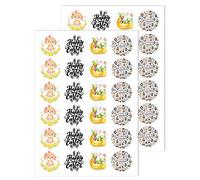 Pack of 48 Easter Stickers Self Adhesive 45mm Easter Bunny Sticker Ideal for Cards, Gift Boxes Packwith® #S3001