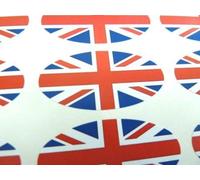 Pack of 48 Union Jack Flag Seals, 40x20mm Oval Seal Labels, Stickers for Gift Wrapping, Presents, Envelopes, Bags or Cards