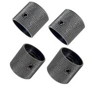 Pack of 4pcs Brass Dome Knob Volume Tone Control Knobs for Electric Guitar Bass Screw Type (Black)
