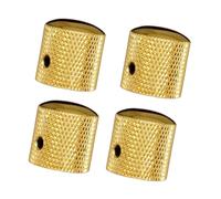 Pack of 4pcs Brass Dome Knob Volume Tone Control Knobs for Electric Guitar Bass Screw Type (Gold)