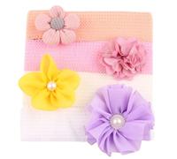 Pack Of 4PCS Children's Floral Headbands Cloth Fabric Hairbands Elastic Headdress For Parties And Playdates