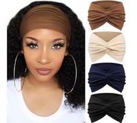 Pack Of 4pcs Elastic Headbands For Women Fitness Sports Thin Breathable Polyester Hairbands For Four Season Soft Polyester Hairbands For Yoga Workout