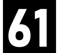 Pack of 5 10cm/3.9" Waterproof House Number Wheelie Bin Stickers - Recycling Box Text Sticker - Party Age Decorations - Numbers for Wheelie Bins - Peel & Stick (61)
