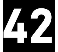 Pack of 5 10cm/3.9" Waterproof House Number Wheelie Bin Stickers - Recycling Box Text Sticker - Party Age Decorations - Numbers for Wheelie Bins - Peel & Stick (42)