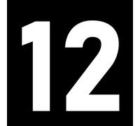 Pack of 5 10cm/3.9" Waterproof House Number Wheelie Bin Stickers - Recycling Box Text Sticker - Party Age Decorations - Numbers for Wheelie Bins - Peel & Stick (12)