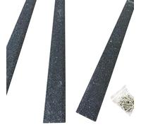 Pack of 5-1200mm GRP Anti-Slip Decking Strips - Heavy Duty Anti-Slip Safety Treads for Timber Decking, Steps & Ramps - Non-Slip Safety Strips Outdoor Grip Solution (Black)