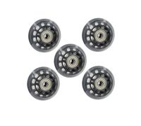 Pack of 5 2.5-inch/3-inch 65mm/75mm Transparent Wheels Single Silent Pulleys wear-Resistant Strong Load-Bearing Double(3 inch)