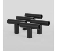 Pack of 5 20mm PVC Conduit Fittings T-Shaped Junction Connector Black Electrical Cable Pipe Fitting 3Way Tee Branch Joiner Surface Wiring Compatible