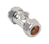 Pack of 5-22mm Chrome Isolation Valve- Economy (Known as 22mm isolating Valve/Isolation Valve/isolating Valve 22mm / isolating Valve / 22mm Isolation Valve)