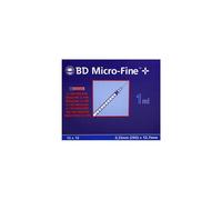 (Pack of 5) 3-4-5x BD Micro-Fine 1ml Syringe 0.33mm (29G) x 12.7mm Box of 100