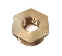 Pack of 5-3/4" x 1/4" Brass Hexagon Threaded Bush (Known as reducing Bush/Brass reducing Bush/Brass Bush - Available in 1/8 inch, 3/8 inch, 1/2 inch, 1 inch, 1 1/4 inch, 1 1/2 inch, 2 inch BSP)
