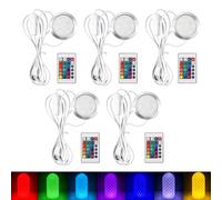 Pack of 5 3D Printer LED Lamp Kit for 001, LED Lamp Lighting Set for 3D Printer Models, RGB Light Dimmable with Remote Control, LED Lamp Set 001 for A1/A1mini/P1S/P1P/X1C
