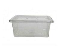 Pack of 5 5 Litre Clear Plastic Storage Box Boxes With Lids. British Made Storage Tubs