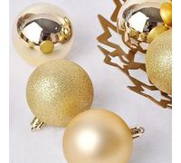 Pack Of 5 50mm Bubbles Golden Christmas Ball Ornaments Tree Decorations for Holiday Wedding Party Decoration, Christmas Decorations for House