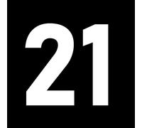 Pack of 5 5cm/2" Waterproof House Number Wheelie Bin Stickers - Recycling Box Text Sticker - Party Age Decorations - Numbers for Wheelie Bins - Peel & Stick (21)