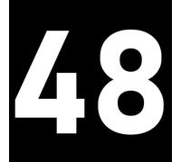 Pack of 5 5cm/2" Waterproof House Number Wheelie Bin Stickers - Recycling Box Text Sticker - Party Age Decorations - Numbers for Wheelie Bins - Peel & Stick (48)