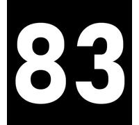 Pack of 5 5cm/2" Waterproof House Number Wheelie Bin Stickers - Recycling Box Text Sticker - Party Age Decorations - Numbers for Wheelie Bins - Peel & Stick (83)