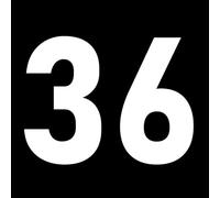 Pack of 5 5cm/2" Waterproof House Number Wheelie Bin Stickers - Recycling Box Text Sticker - Party Age Decorations - Numbers for Wheelie Bins - Peel & Stick (36)