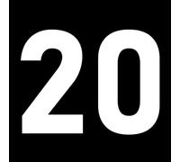 Pack of 5 5cm/2" Waterproof House Number Wheelie Bin Stickers - Recycling Box Text Sticker - Party Age Decorations - Numbers for Wheelie Bins - Peel & Stick (20)
