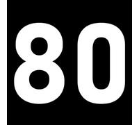 Pack of 5 5cm/2" Waterproof House Number Wheelie Bin Stickers - Recycling Box Text Sticker - Party Age Decorations - Numbers for Wheelie Bins - Peel & Stick (80)