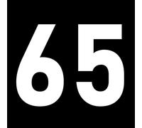 Pack of 5 5cm/2" Waterproof House Number Wheelie Bin Stickers - Recycling Box Text Sticker - Party Age Decorations - Numbers for Wheelie Bins - Peel & Stick (65)