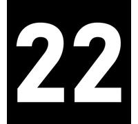 Pack of 5 5cm/2" Waterproof House Number Wheelie Bin Stickers - Recycling Box Text Sticker - Party Age Decorations - Numbers for Wheelie Bins - Peel & Stick (22)