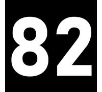 Pack of 5 5cm/2" Waterproof House Number Wheelie Bin Stickers - Recycling Box Text Sticker - Party Age Decorations - Numbers for Wheelie Bins - Peel & Stick (82)