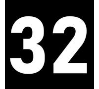 Pack of 5 5cm/2" Waterproof House Number Wheelie Bin Stickers - Recycling Box Text Sticker - Party Age Decorations - Numbers for Wheelie Bins - Peel & Stick (32)