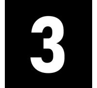 Pack of 5 5cm/2" Waterproof House Number Wheelie Bin Stickers - Recycling Box Text Sticker - Party Age Decorations - Numbers for Wheelie Bins - Peel & Stick (3)