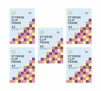 Pack of 5 - A3 Clip Frames for Picture Photo Document Certificate Frames Poster Frame with Perspex Safety Styrene Fronts Wall Hanging Frame 11.69" X 16.53" Inch / 29.7cm X 42cm (A3 Clip Frame)