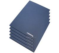 [Pack of 5] A4 Hardback Manuscript Books Feint Ruled 192 Lined Pages