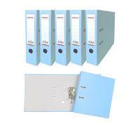 Pack of 5 A4 Pastel Blue Paperbacked Lever Arch Files by Janrax